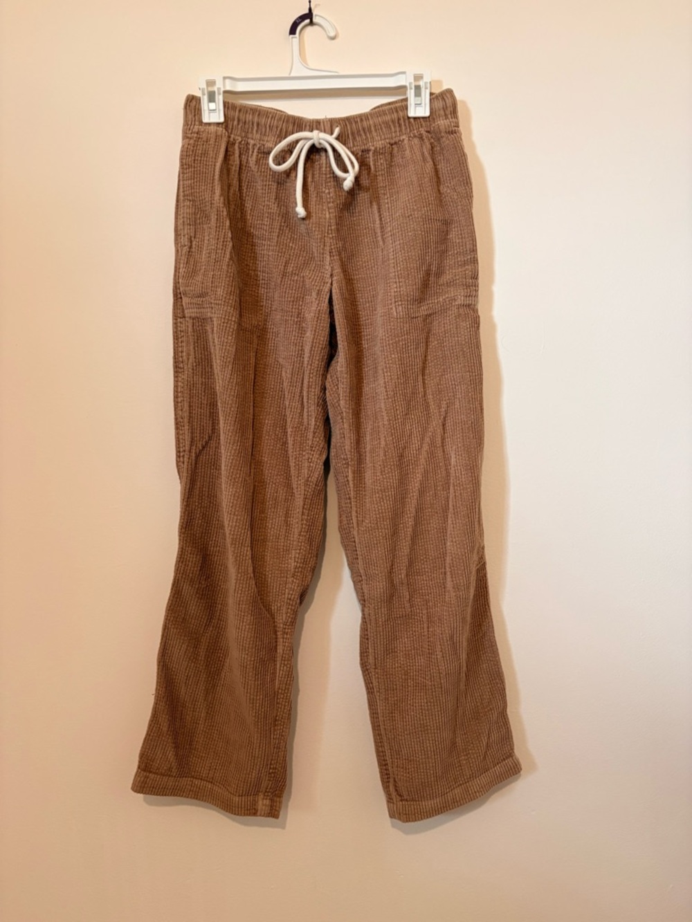Aerie Relaxed Corduroy Knit Drawstring Pants - Brown